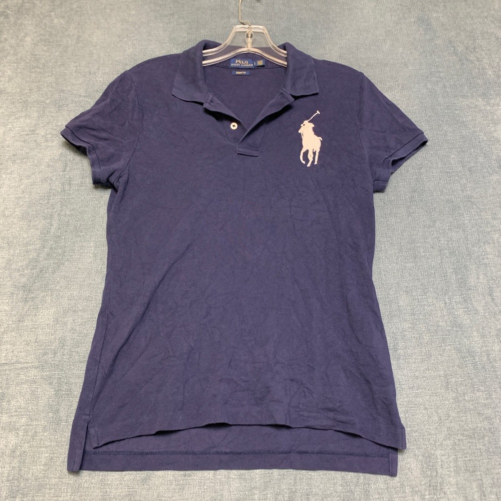 Polo Ralph Lauren Shirt Mens Small Blue Hi Lo Hem Performance Golf Skinny Fit